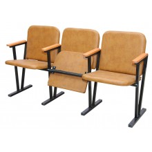Крісло для актового залу в шкірозаміннику 1550х530х830 мм