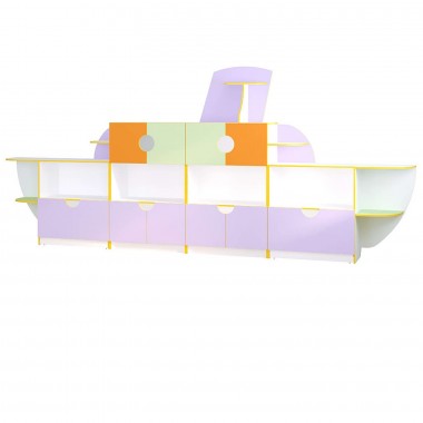 Стенка для детского сада КОРАБЛИК (4200*400*1800h)