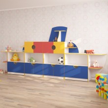 Стенка для детского сада КОРАБЛИК (4200*400*1800h)