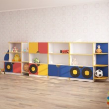 Дитяча стінка для іграшок МАШИНА (4300*400*1250h)