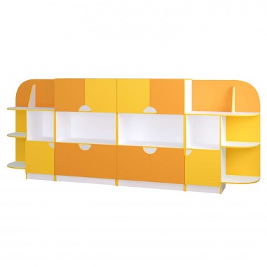 Детская стенка для игрушек ЧЕБУРАШКА (3170*400*1250h)