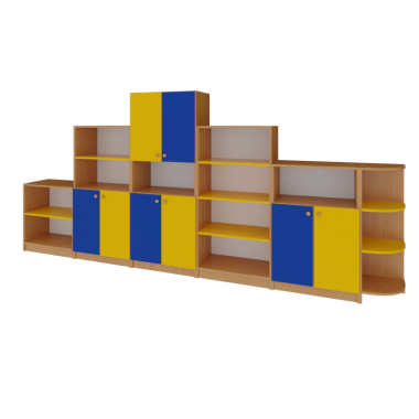 Дитяча стінка для іграшок Стандарт (3300*320*1490h)